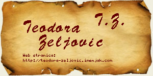 Teodora Zeljović vizit kartica